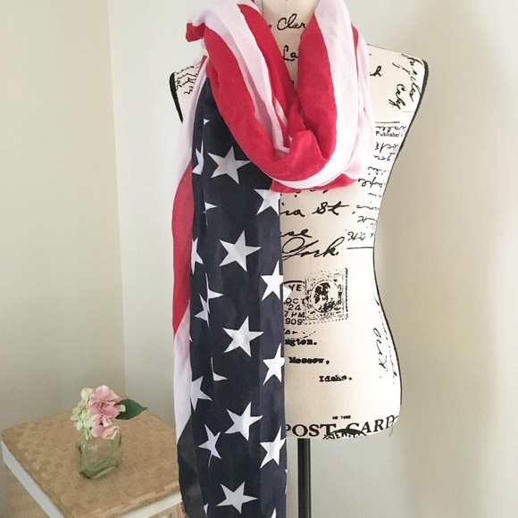 Old Navy Accessories - Old Navy sheer Patriotic blanket scarf • NWT Old Navy Accessories - Old Navy sheer Patriotic blanket scarf • NWT
